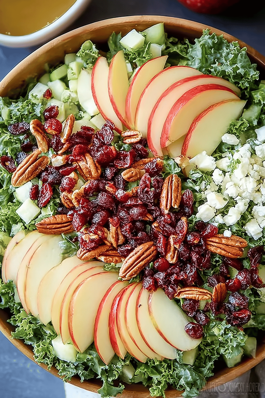 Fall Harvest Apple Pecan Kale Salad