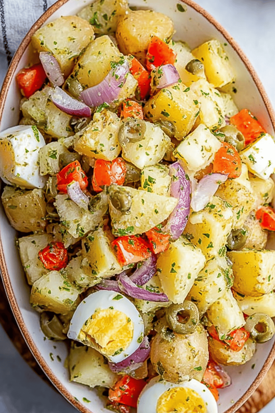 Fresh Italian Potato Salad with Olive Oil Dressing