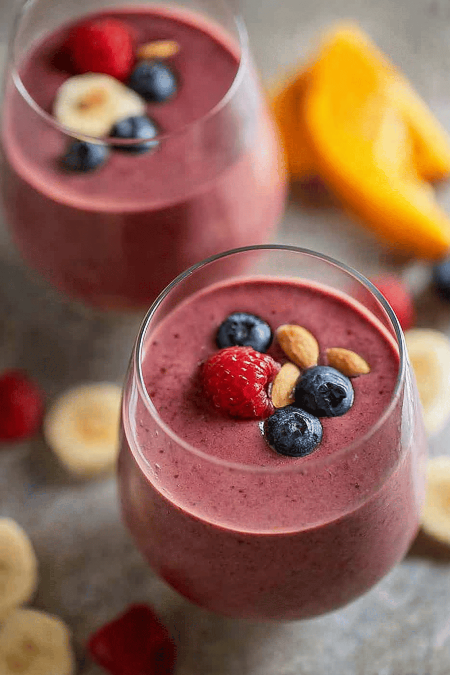 Fruit Yogurt Oat Smoothie for a Healthy Morning