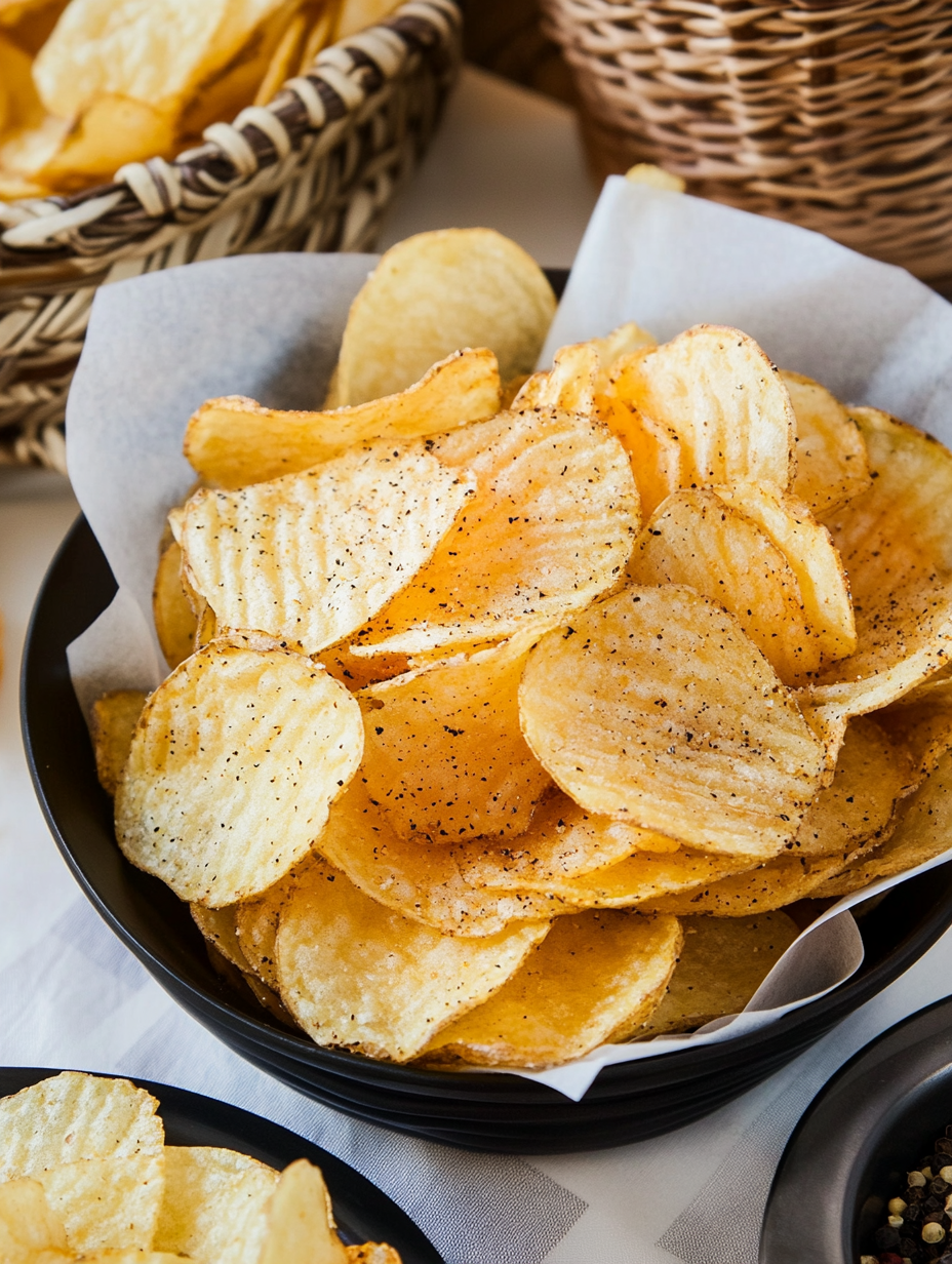 Crispy Homemade Potato Chips Recipe Like Lay's