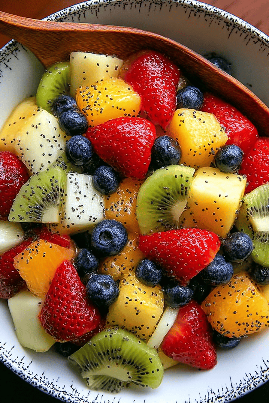 Honey-Lime Poppy Seed Fruit Salad Delight