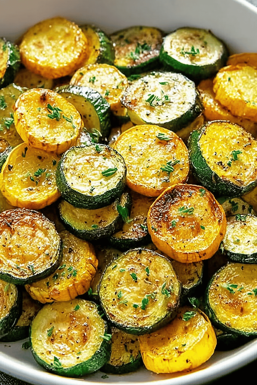 Italian Herb Roasted Zucchini and Squash