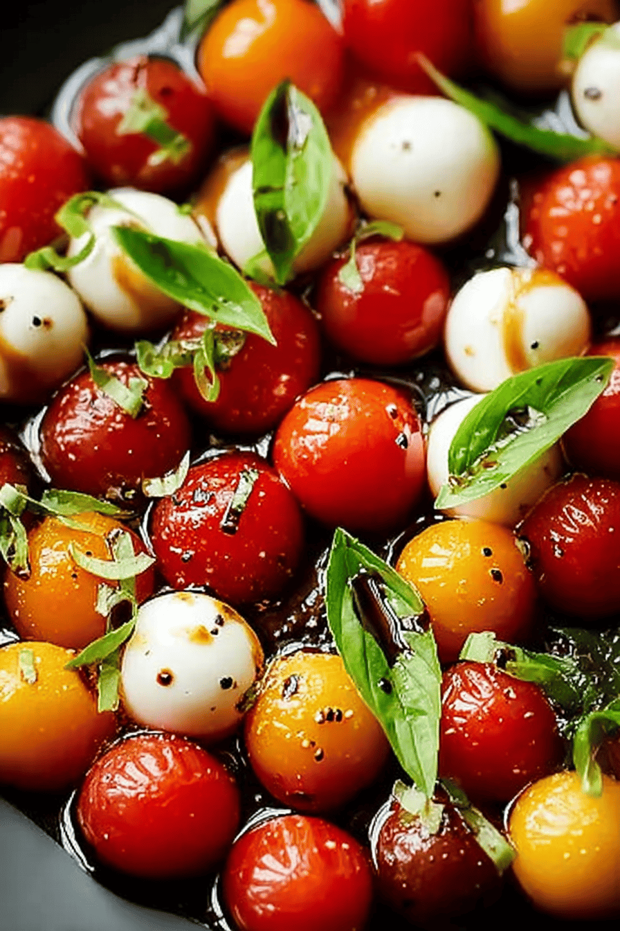 Quick Cherry Tomato Caprese with Balsamic