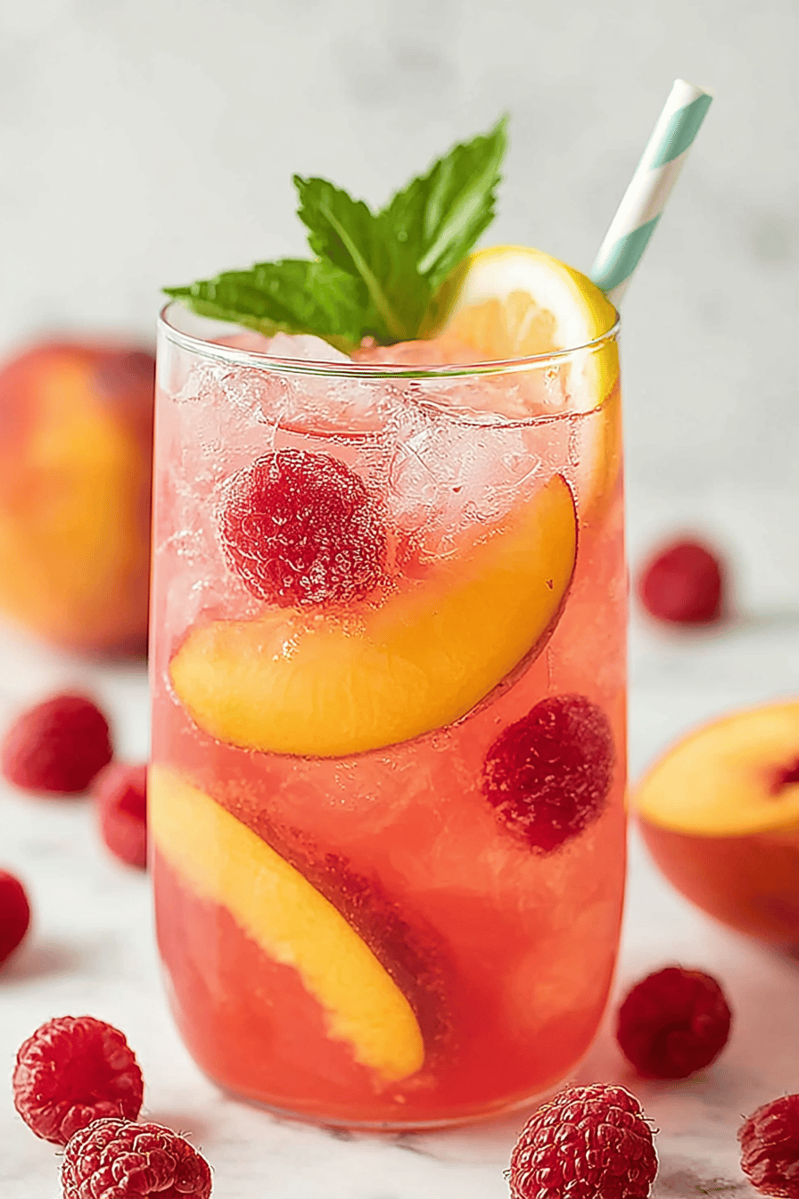 Raspberry Peach Lemonade Summer Delight