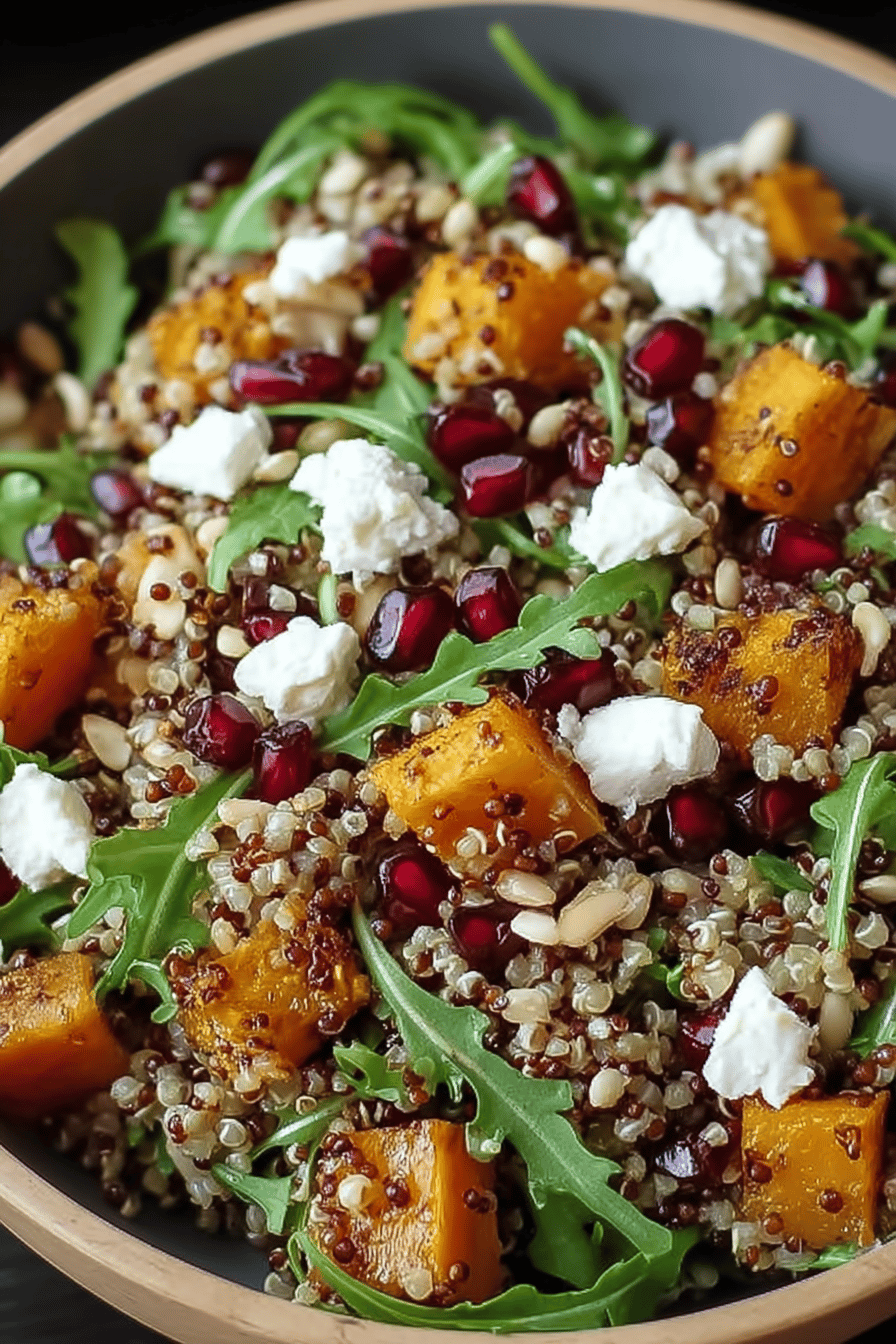 Roasted Butternut Squash Grain Salad with Honey Mustard