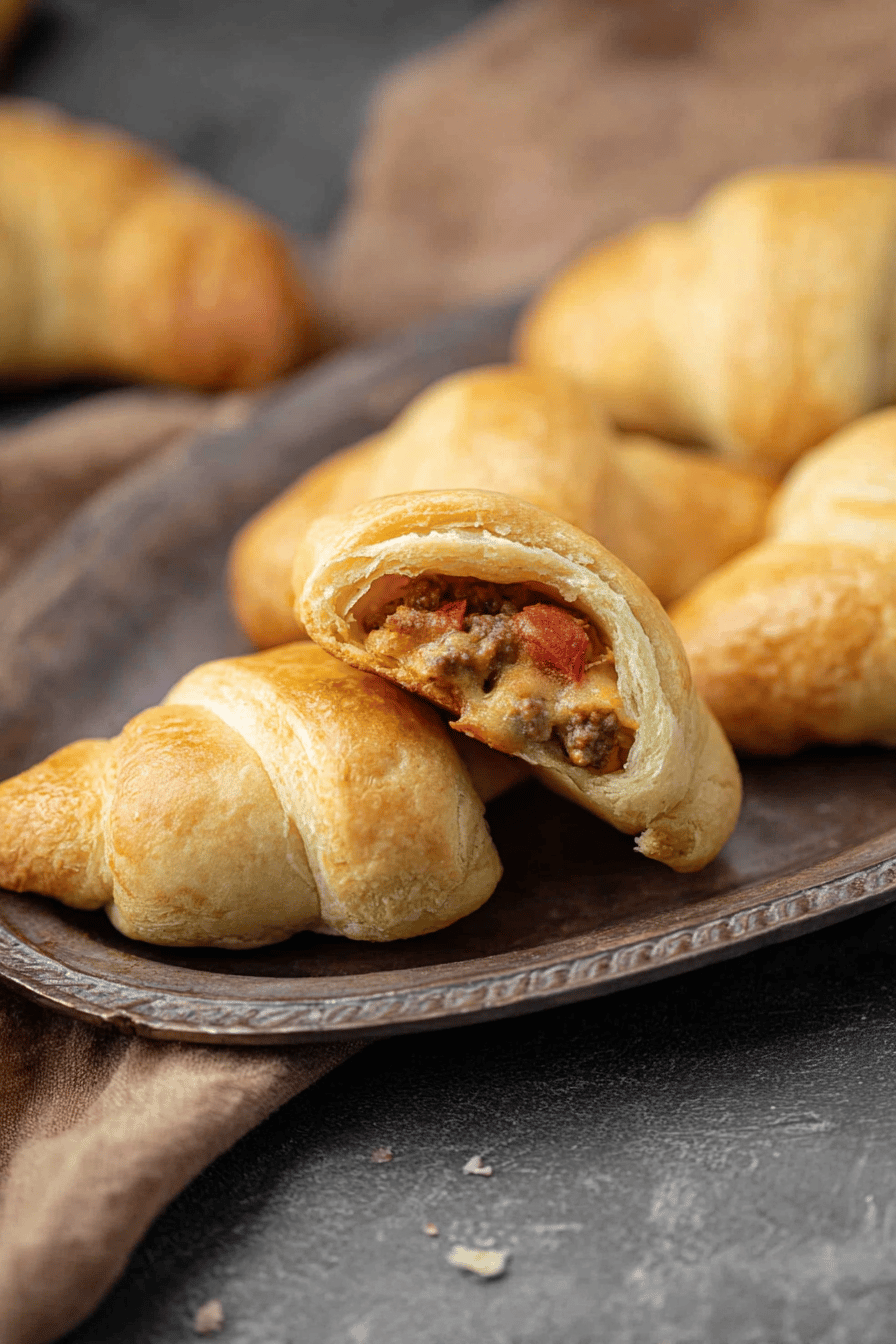 Rotel Beef and Cheese Crescent Bites