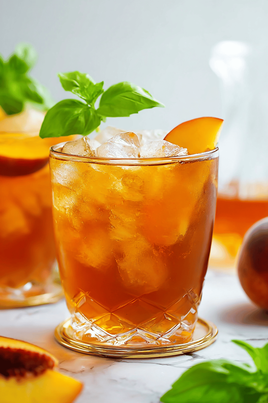 Southern Peach Sweet Tea for Summer Sipping