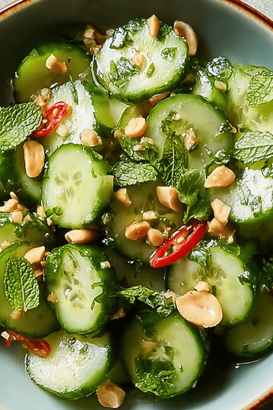Thai Sweet Chili Cucumber Peanut Salad