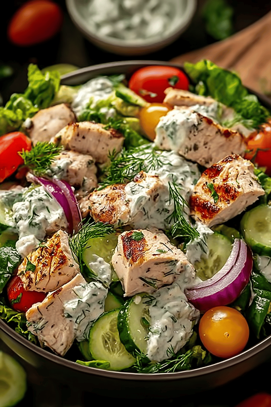 Tzatziki Chicken Salad with Fresh Mediterranean Flavors