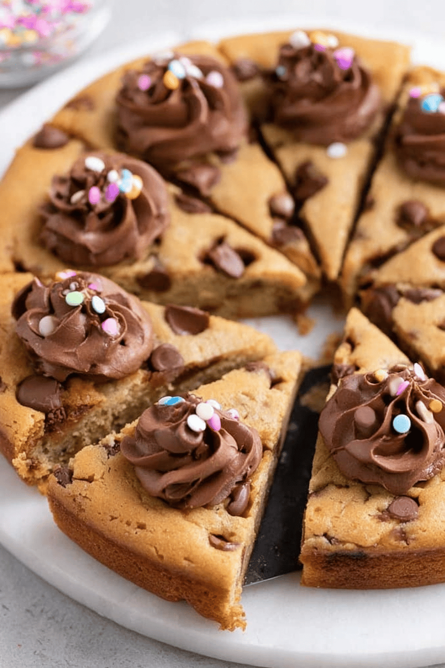 Ultimate Chocolate Chip Cookie Cake for Celebrations