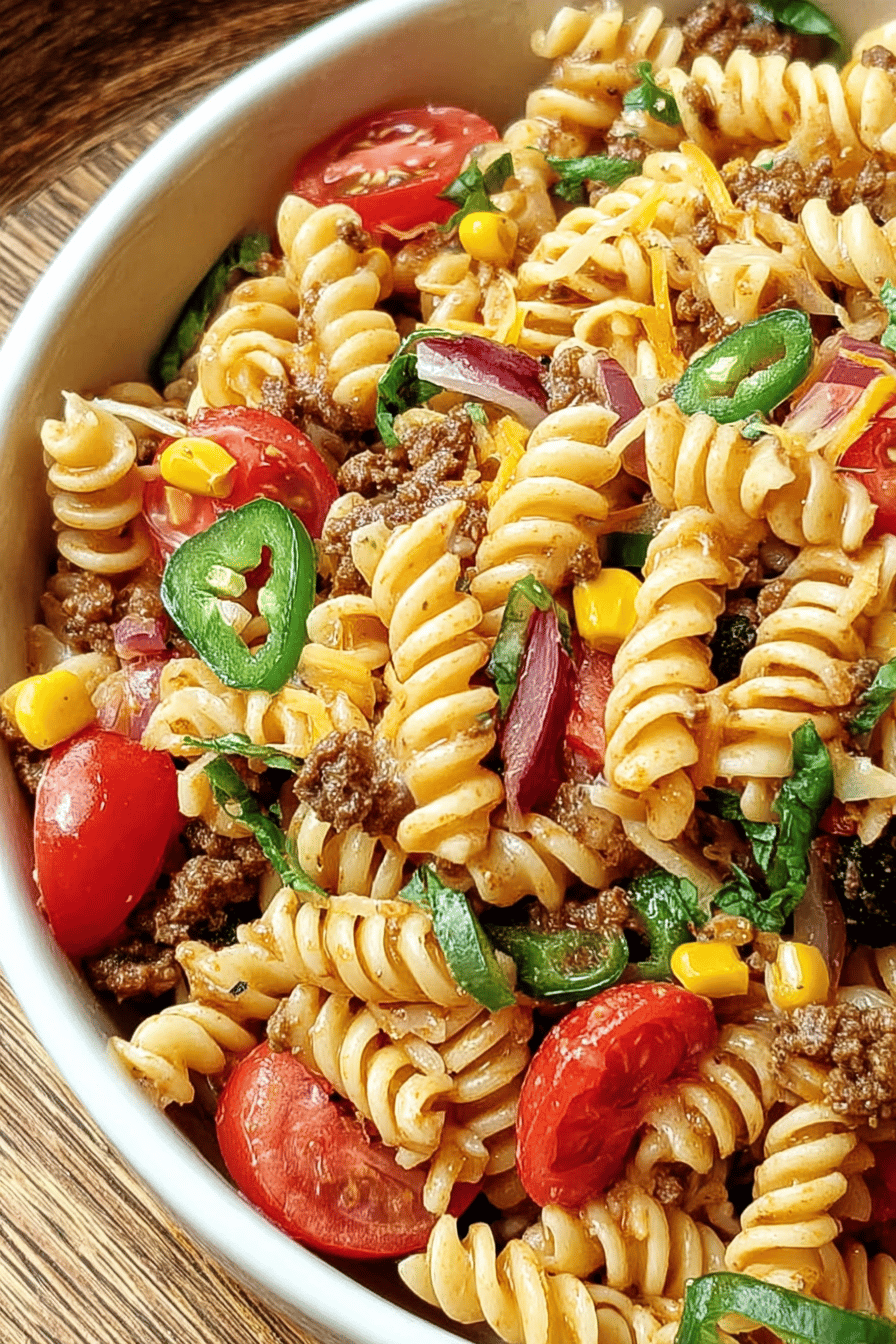 Zesty Taco Cowboy Pasta Salad