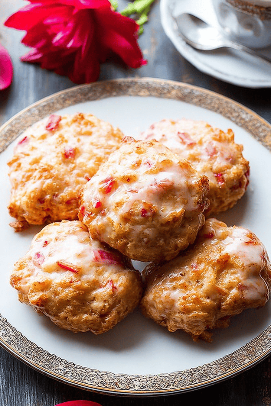 Baked Rhubarb Fritters: Sweet Tart Delights