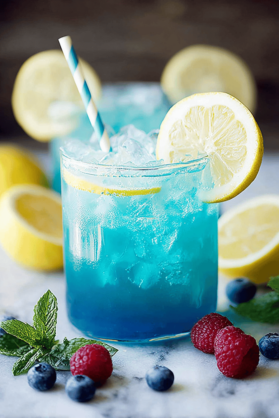 Blue Raspberry Lemonade Summer Party Drink