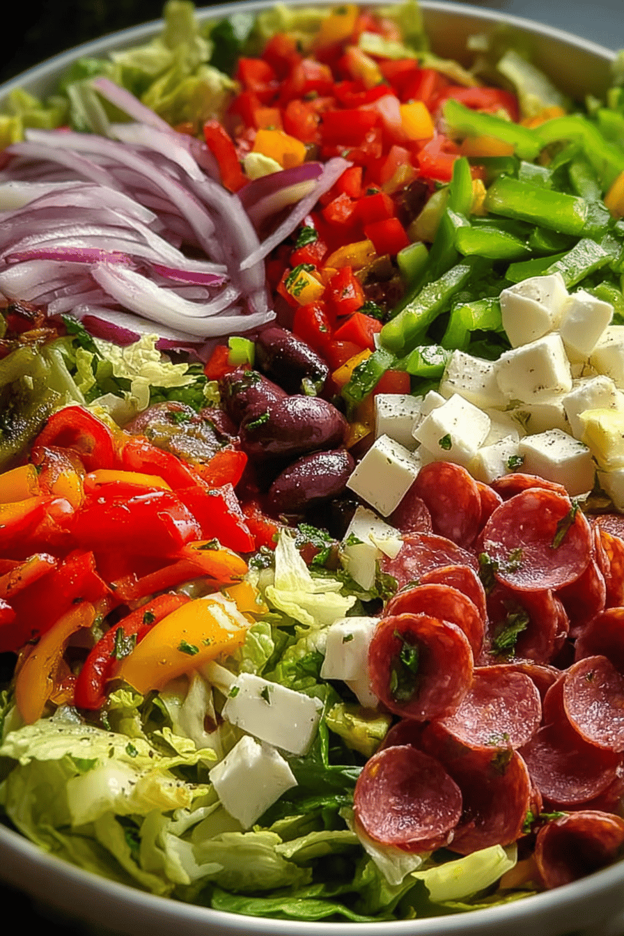 Bold Zesty Italian Chopped Crunch Salad