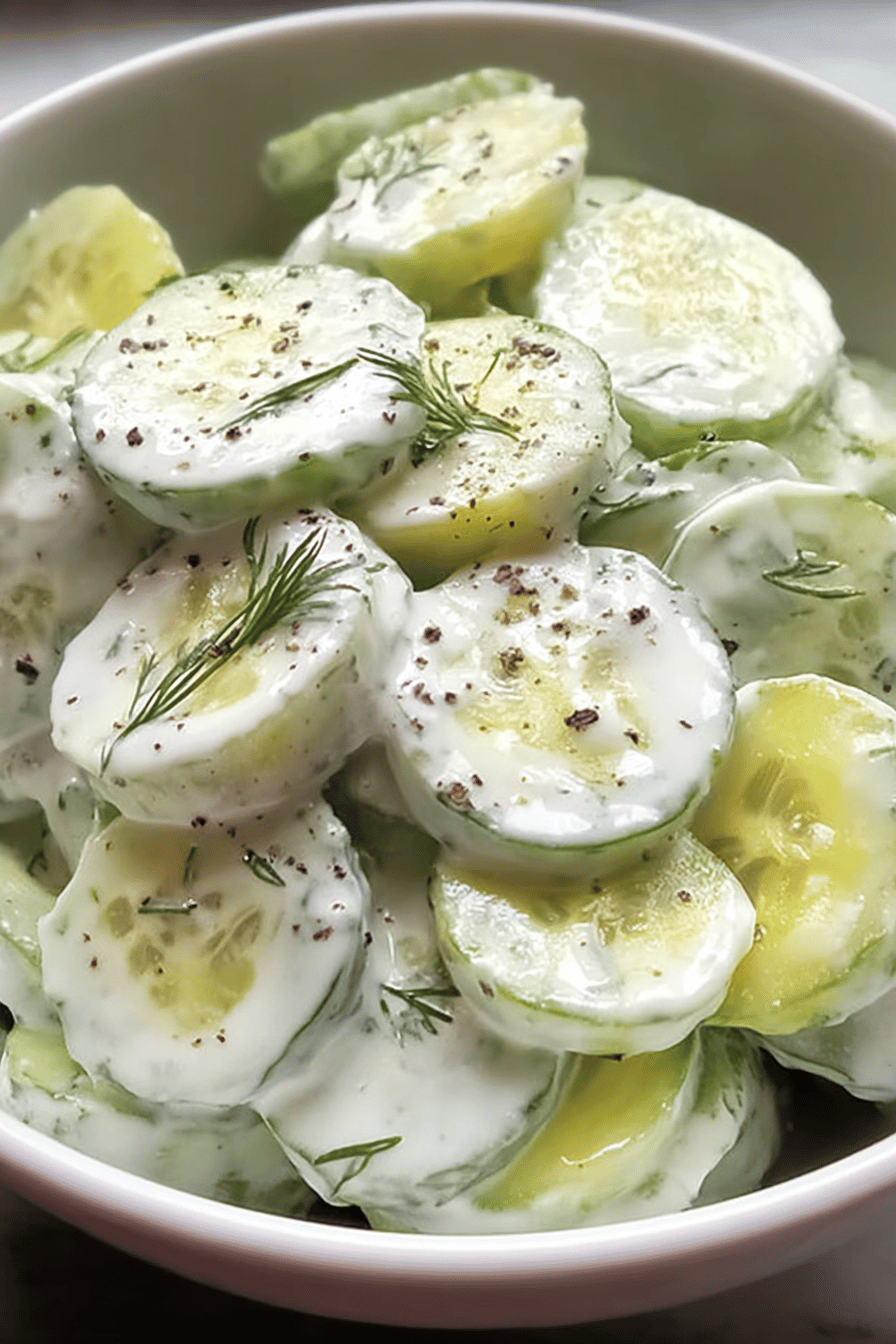 Creamy Dill Cucumber Salad