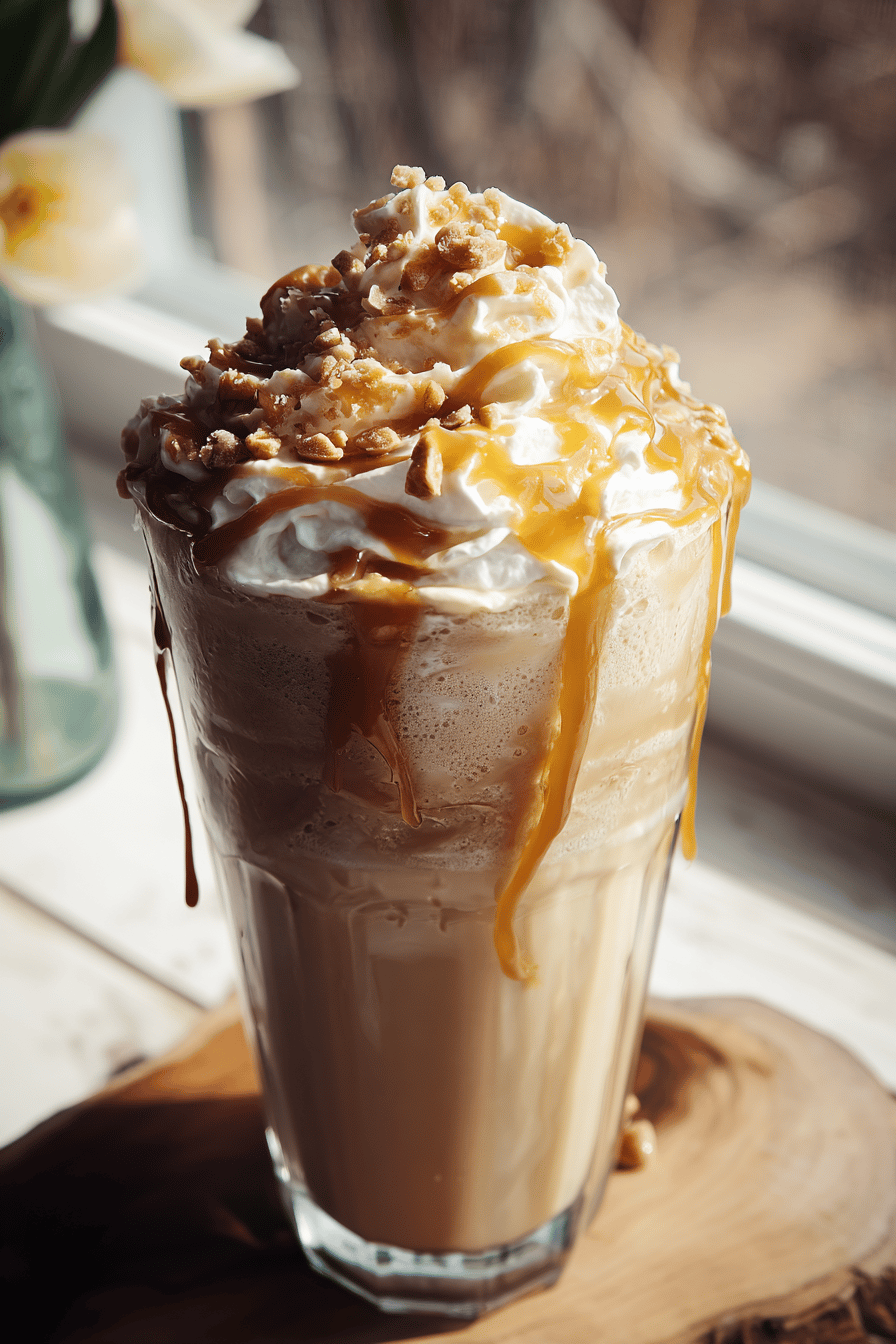 Creamy Homemade Caramel Frappuccino Delight