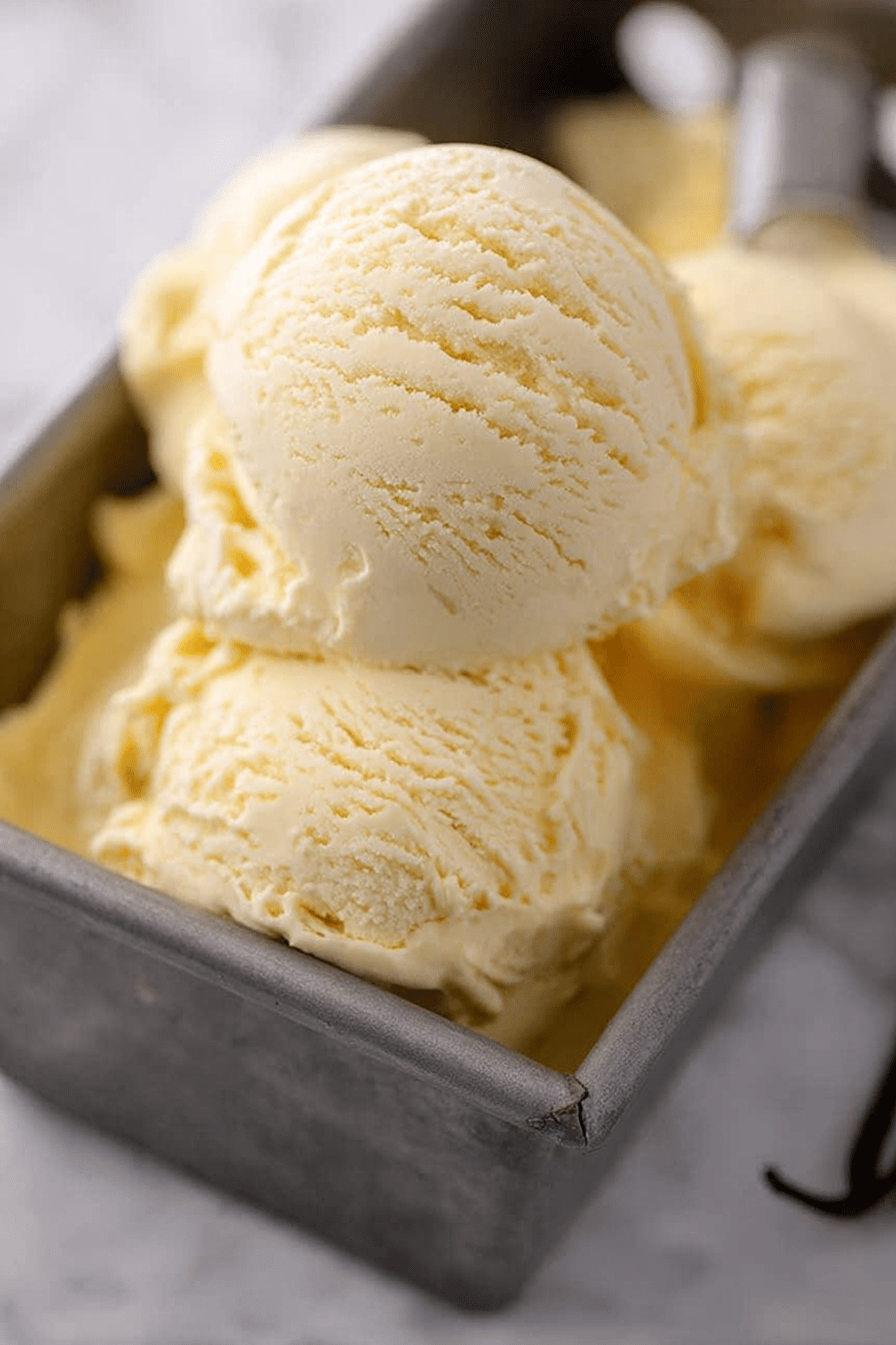 Creamy Vanilla Bean Custard Ice Cream