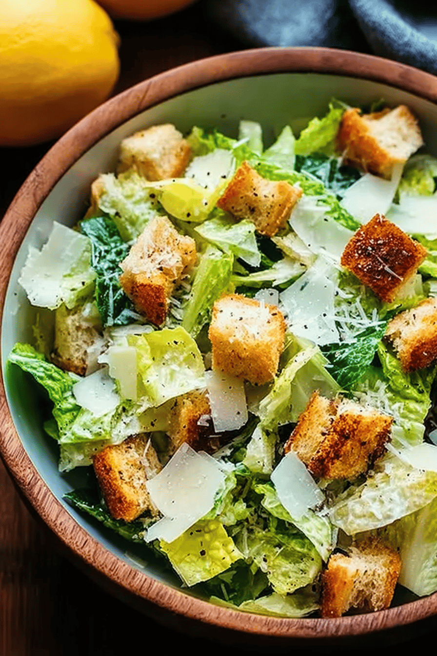 Crispy Caesar Salad with Tangy Dressing