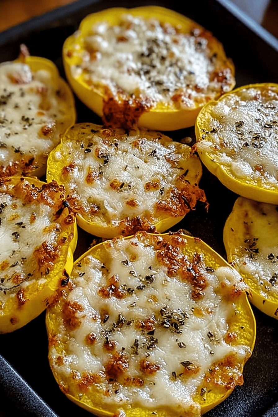 Crispy Cheddar Baked Squash Rounds