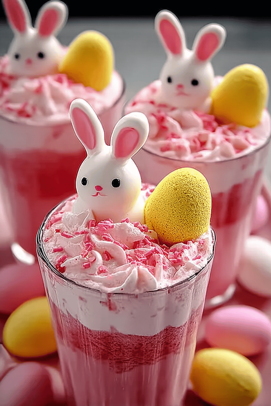 Easter Bunny Strawberry Float Punch