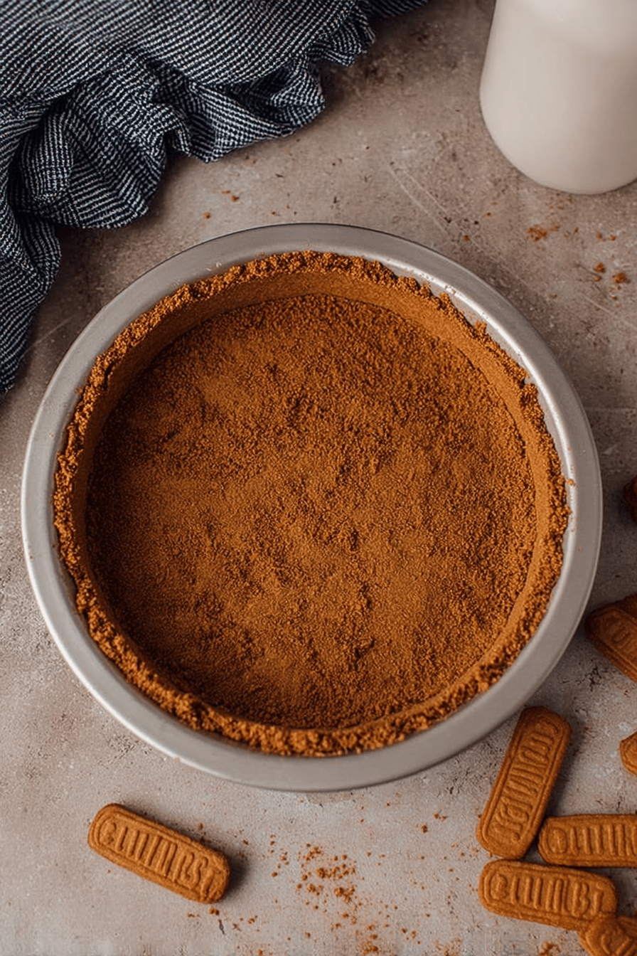 Easy 3-Ingredient Biscoff Pie Crust