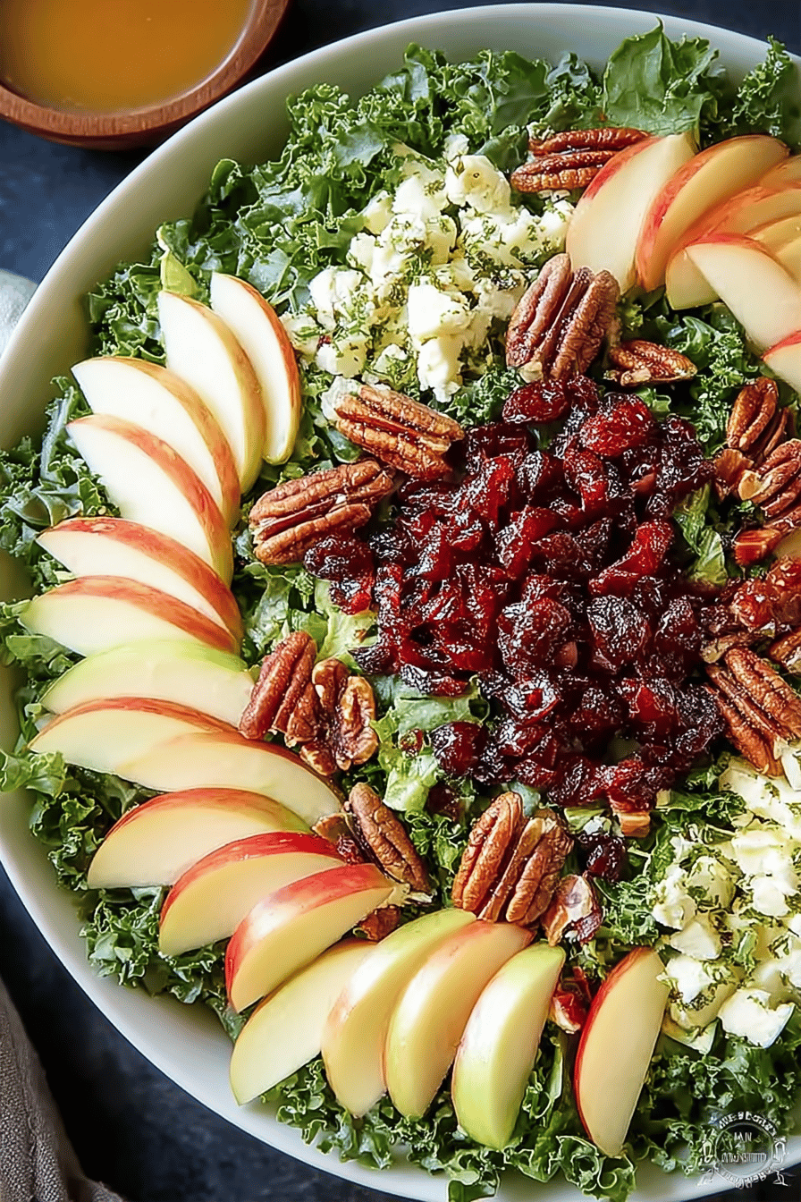 Fall Harvest Apple Pecan Kale Salad