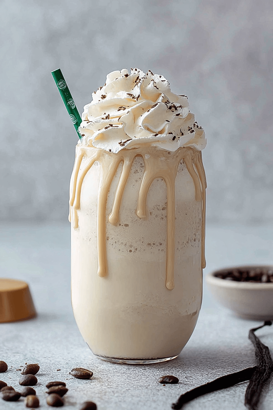 Homemade Vanilla Bean Frappuccino in Minutes