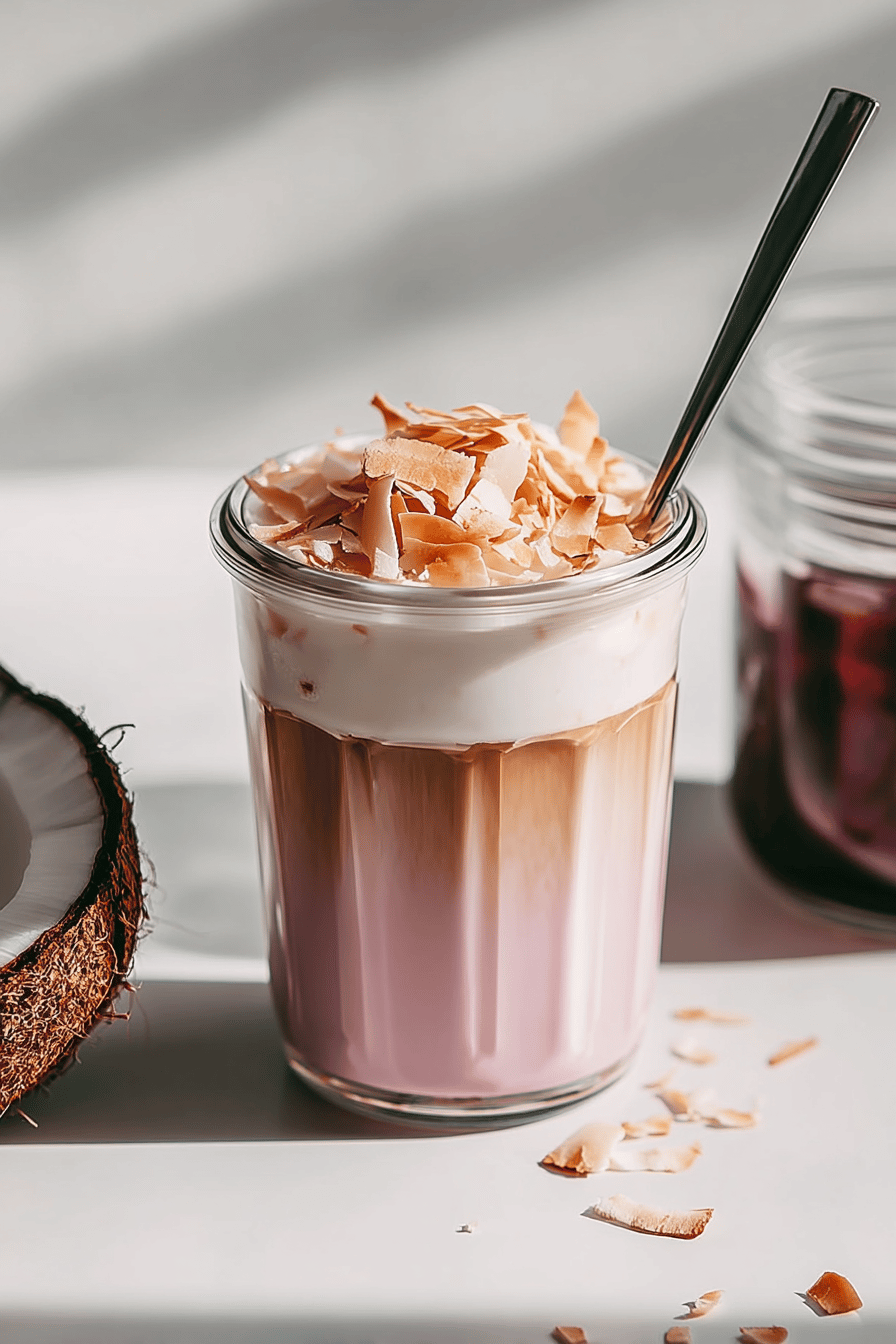 Pink Coconut Iced Latte Summer Delight
