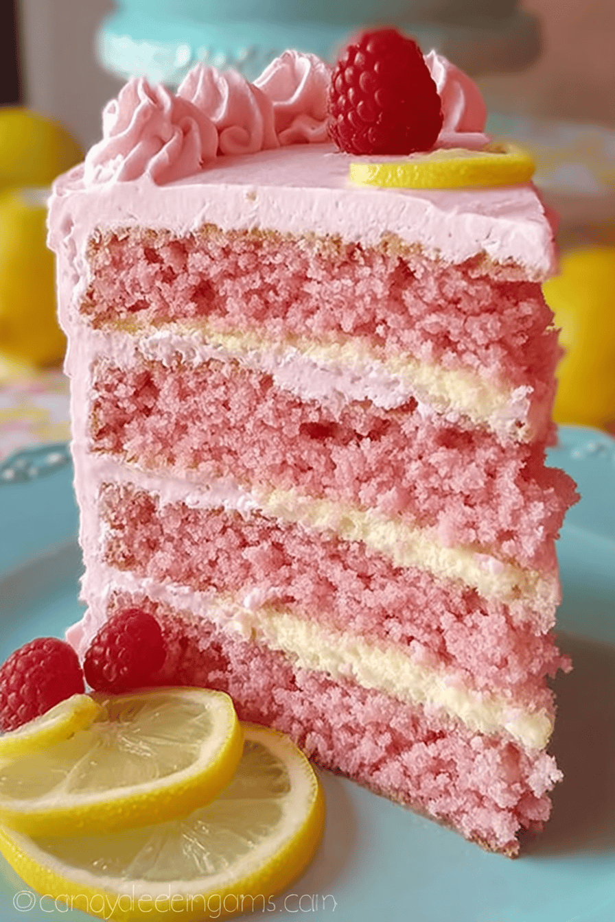 Pink Lemonade Cake with Whipped Cream Frosting