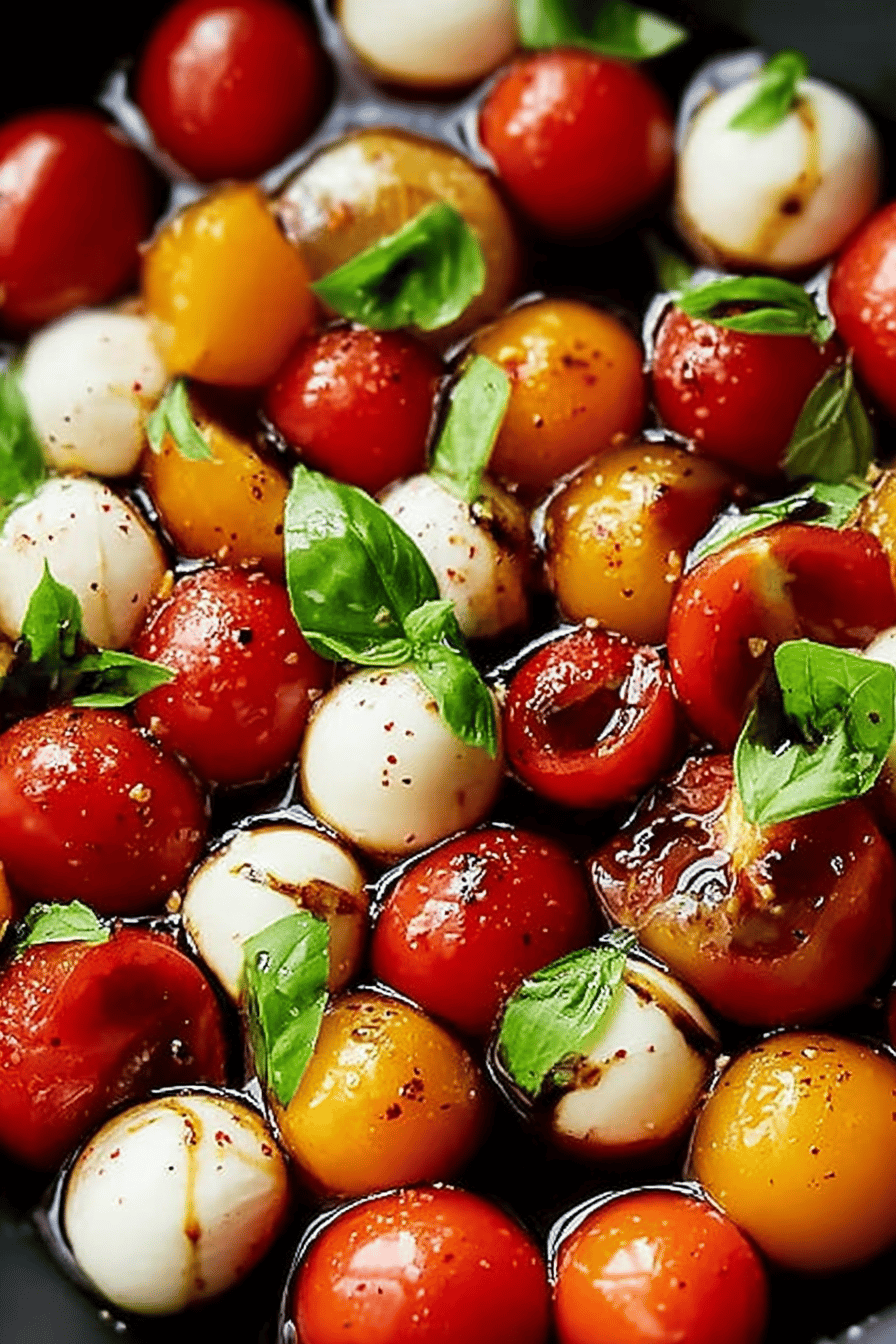 Quick Cherry Tomato Caprese with Balsamic