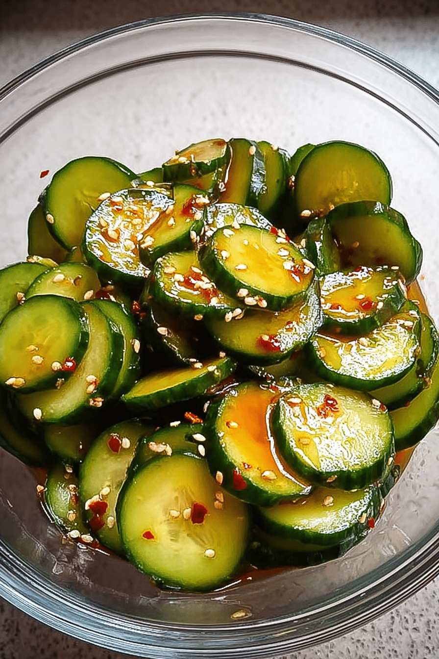 Sesame-Glazed Asian Cucumber Salad