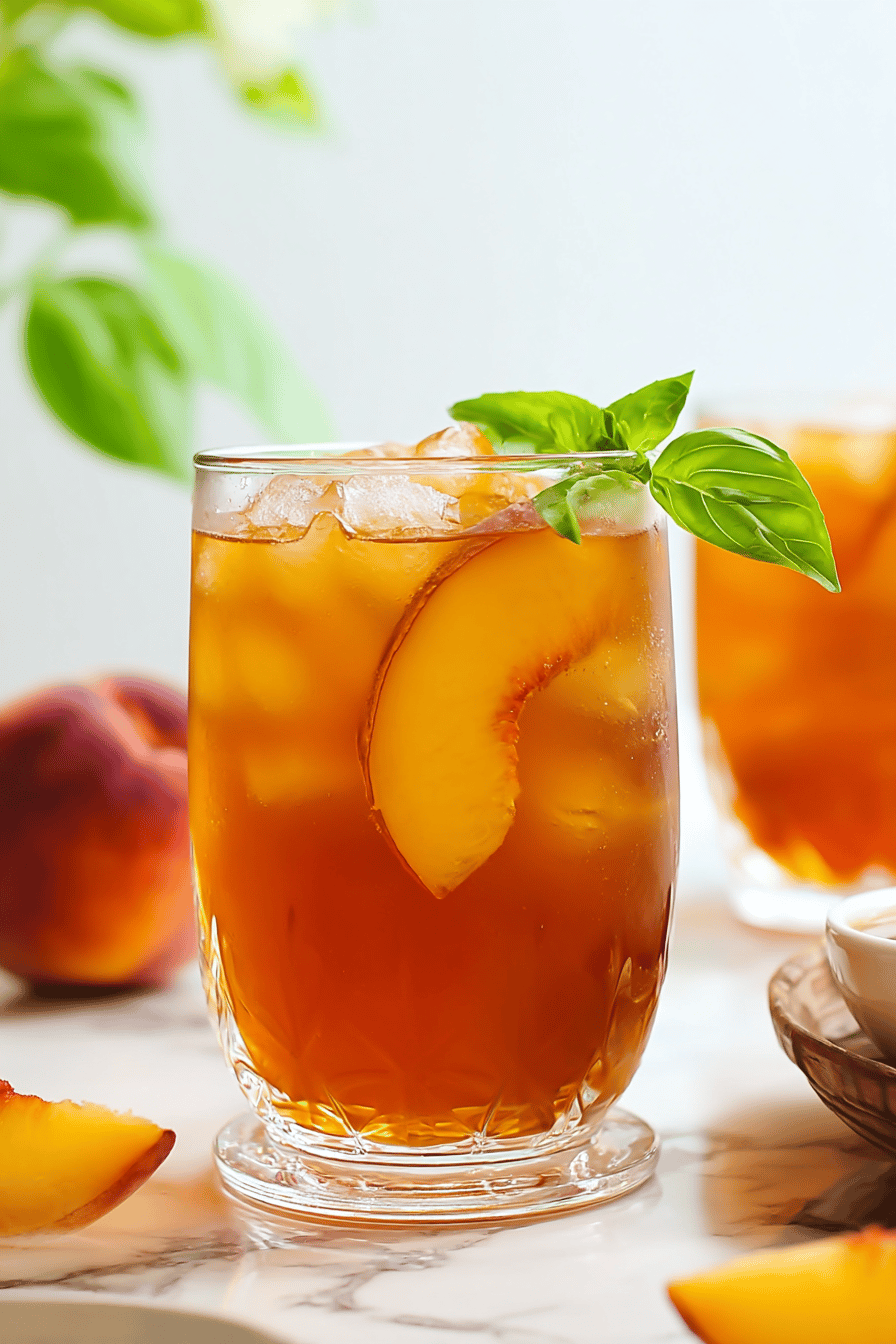 Southern Peach Sweet Tea for Summer Sipping
