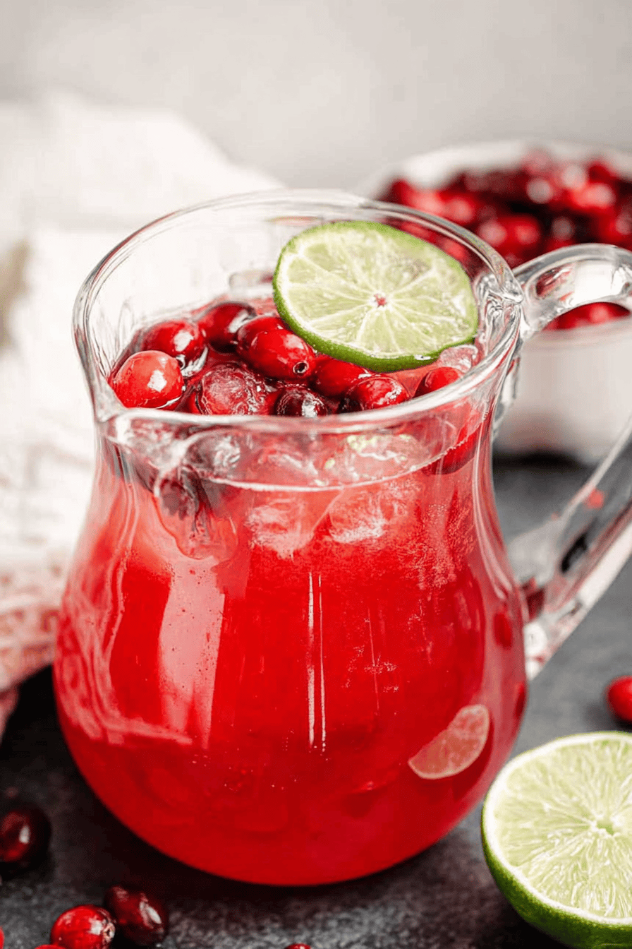 Sparkling Cranberry Apple Christmas Punch