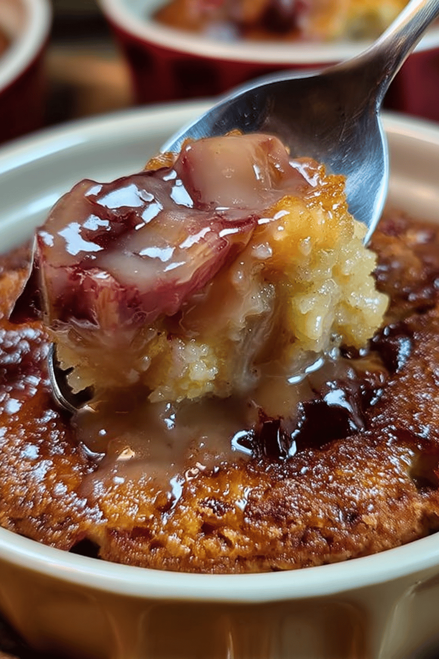 Sticky Rhubarb Pudding Delight