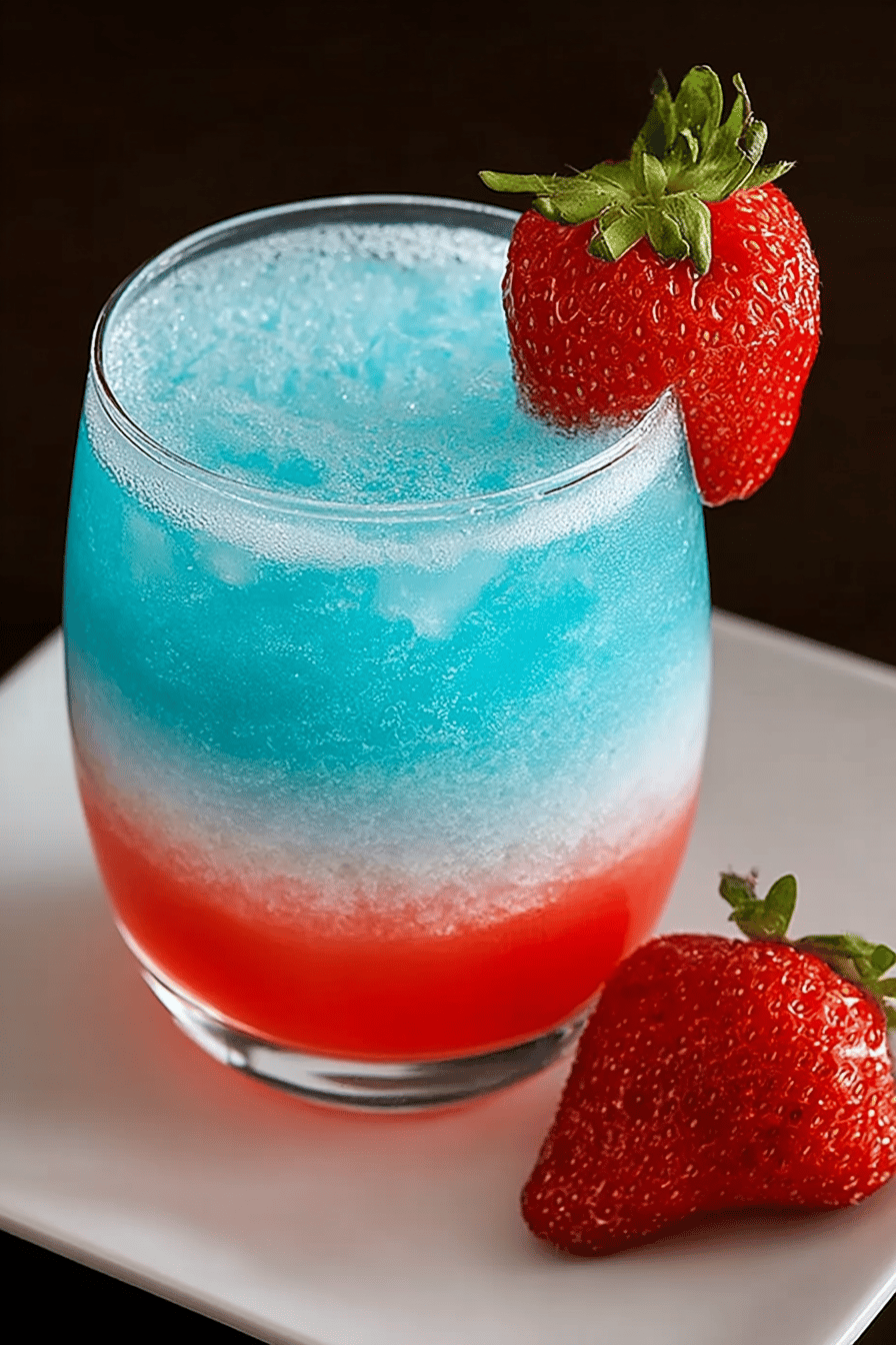 Strawberry Blue Hawaiian Tropical Tequila Bliss