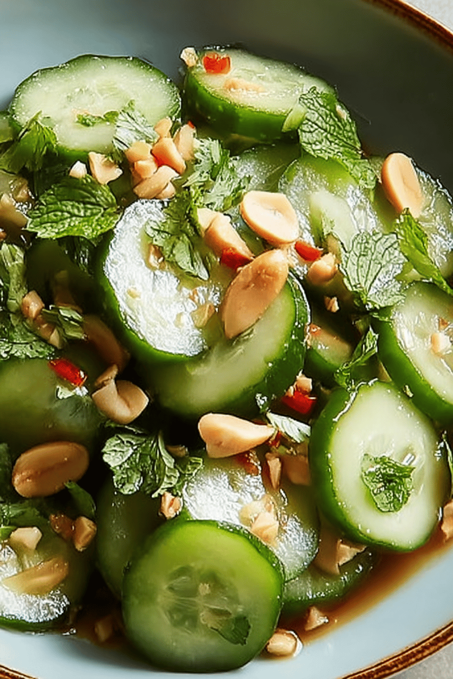 Thai Sweet Chili Cucumber Peanut Salad