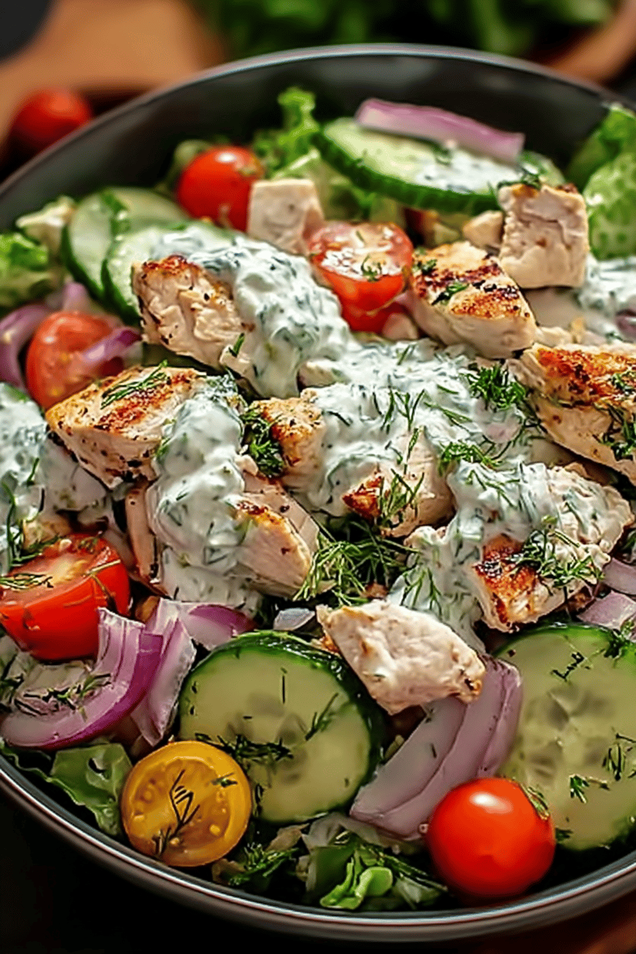 Tzatziki Chicken Salad with Fresh Mediterranean Flavors