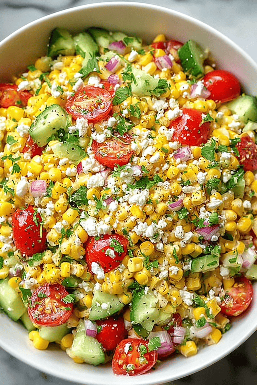 Zesty Mexican Corn Salad with Cotija Cheese