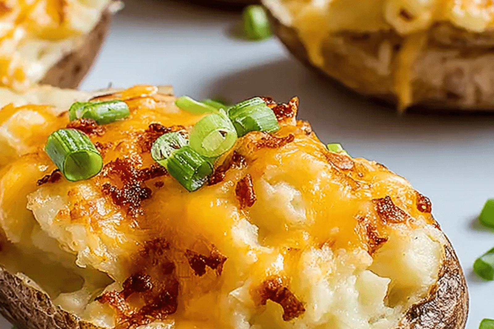 Air Fryer Crispy Bacon Cheese Potato Skins