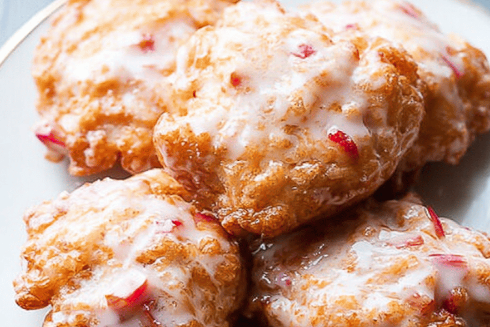Baked Rhubarb Fritters: Sweet Tart Delights