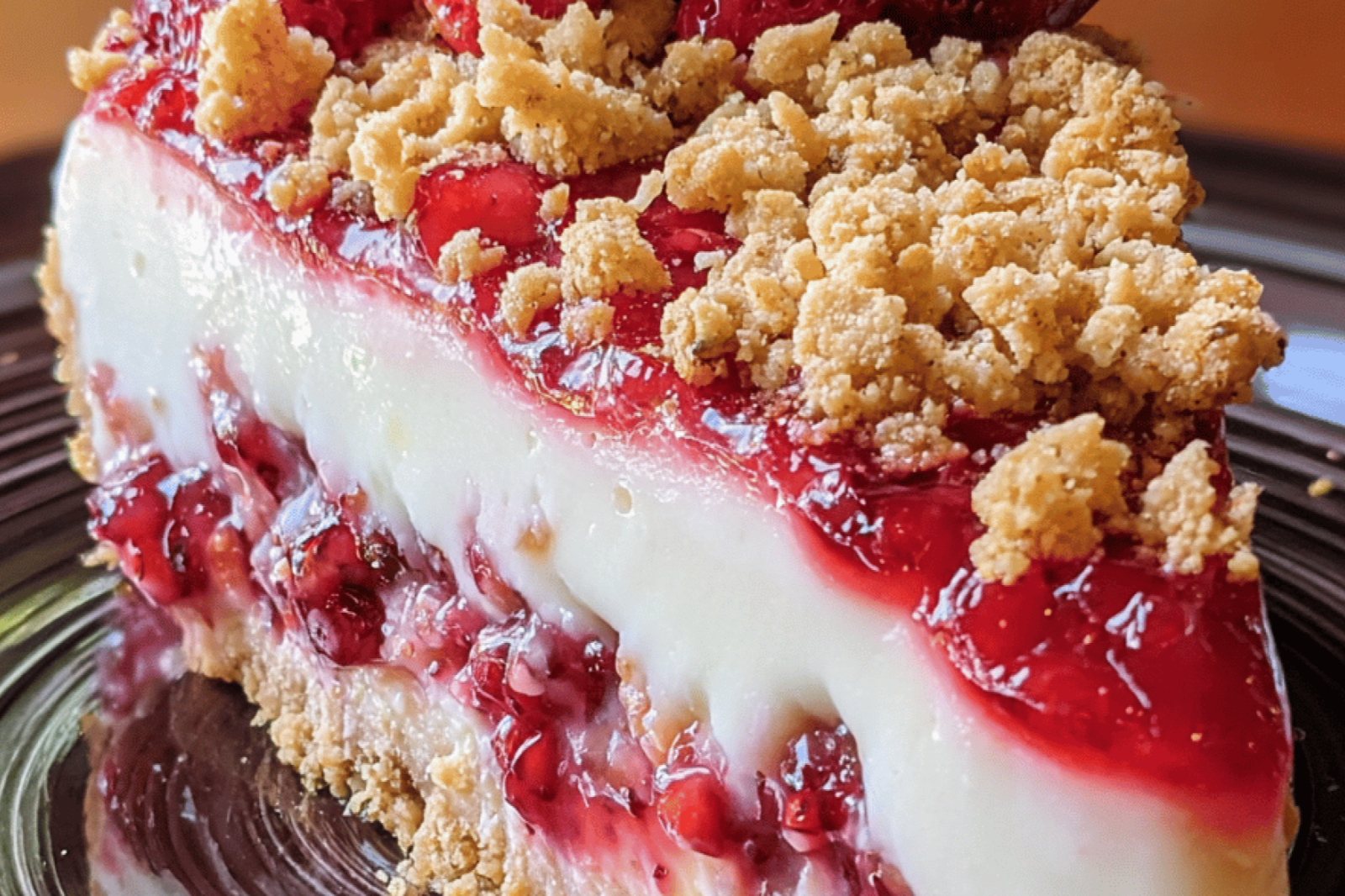 Berrylicious Strawberry Crunch Cheese Cake