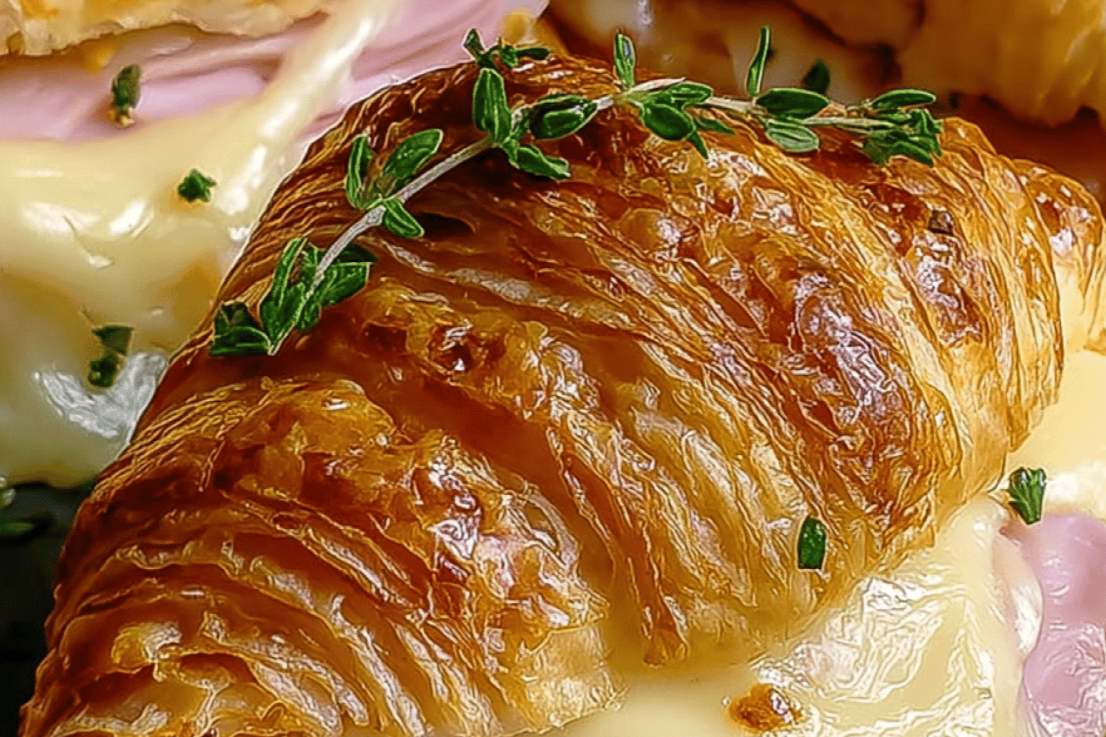 Buttery Ham and Cheese Air Fryer Croissants
