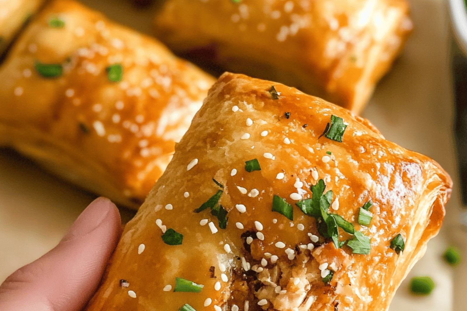 Chicken and Cheese Pastry Rolls Recipe