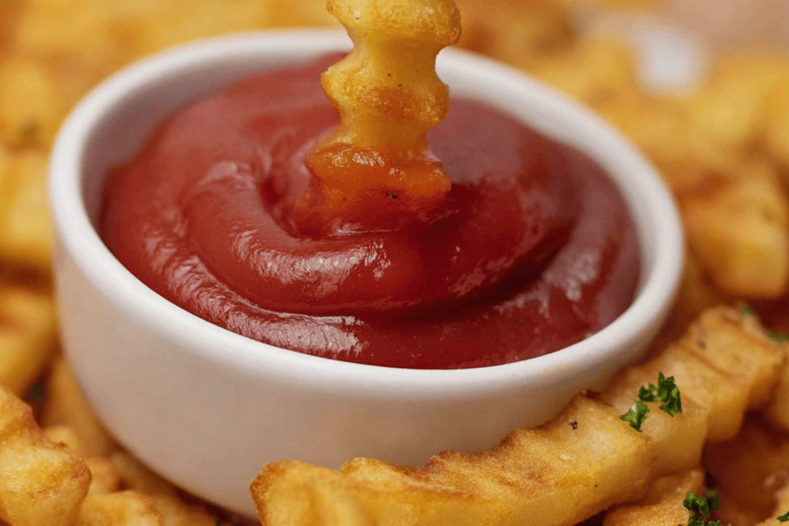 Crispy Air Fryer French Fries with Spicy Ketchup