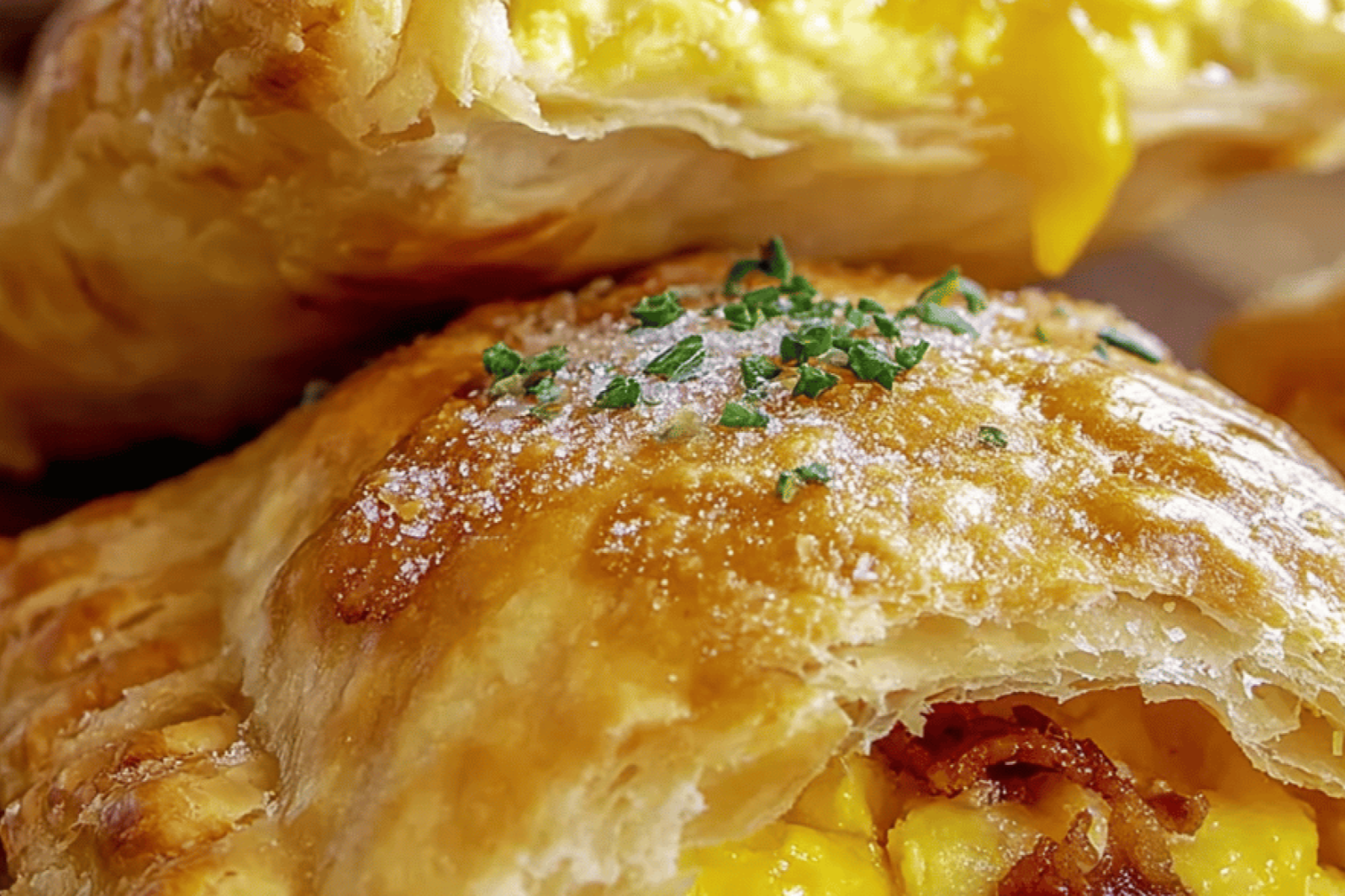 Flaky Bacon Egg Cheese Breakfast Pockets