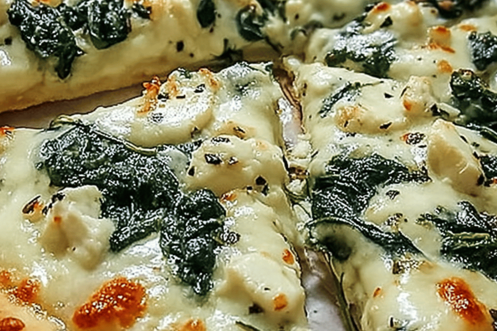 Greek Roasted Garlic Spinach Feta Pizza