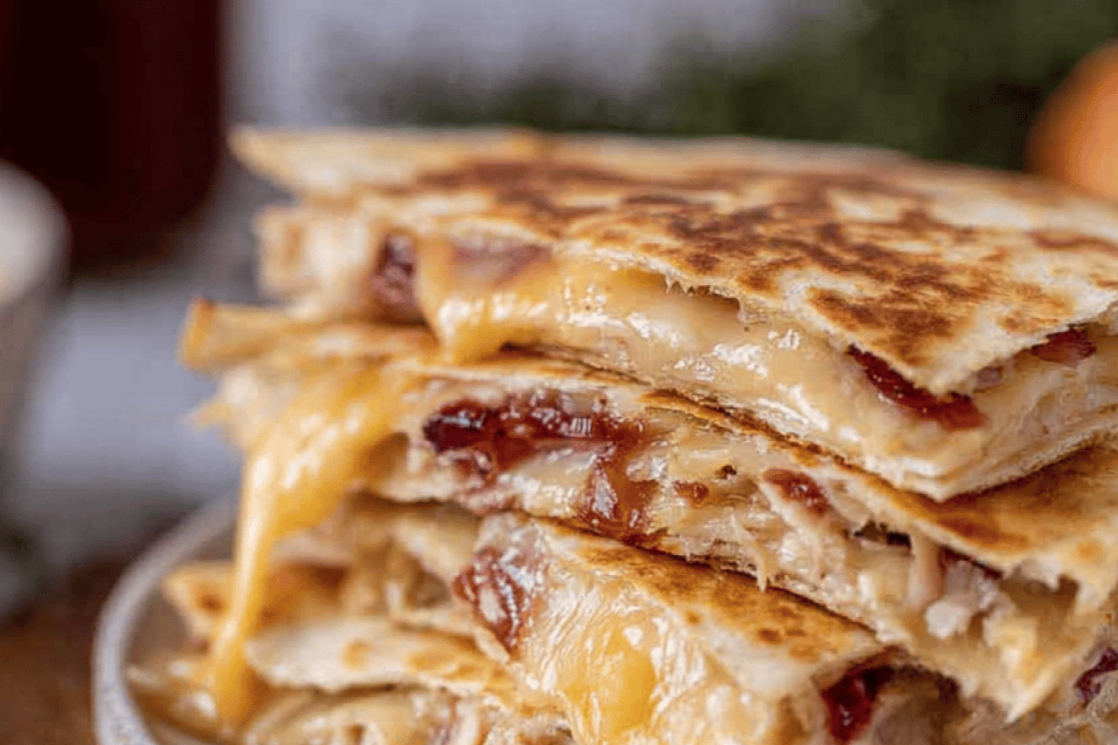 Leftover Turkey Cranberry Quesadillas