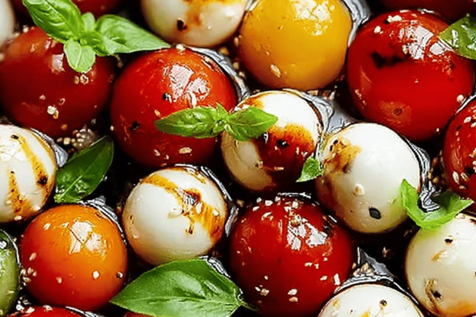 Quick Cherry Tomato Caprese with Balsamic