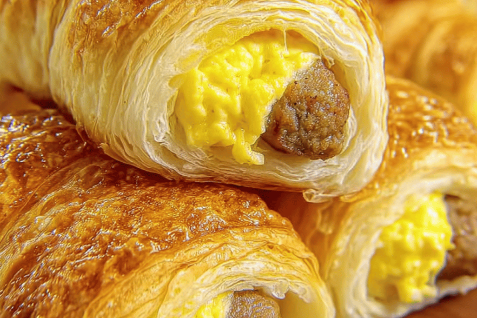 Sausage Egg Cheese Stuffed Breakfast Crescents