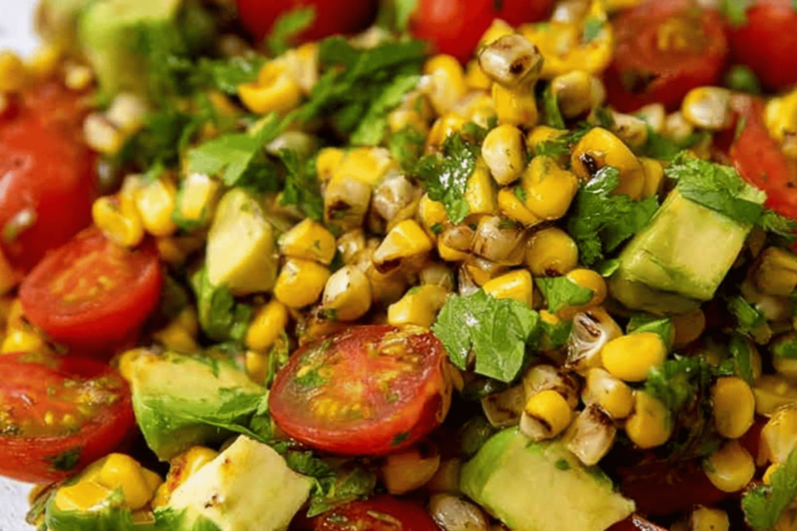 Summer Roasted Corn and Avocado Salad
